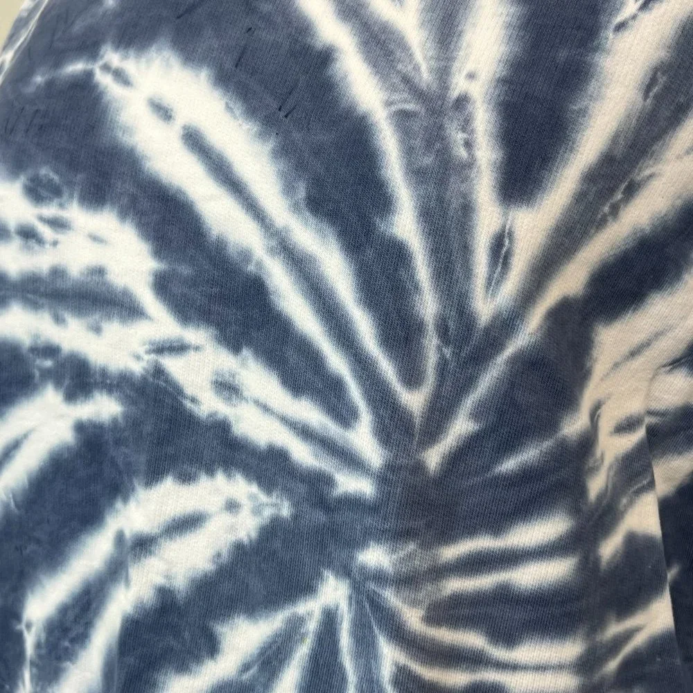 J. Crew‎ White Blue Tie Dye Sweatshirt Size S 100% Cotton